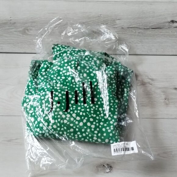 J.Jill Wearever Shirred A-Line Tunic Green XL NWT in‎ packaging - Picture 5 of 7